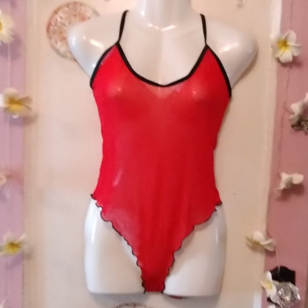Sherrylo (L/XL) Sheer Fine Mesh Bodysuit